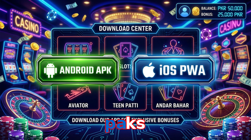 Main screen of Paks download page for PK players